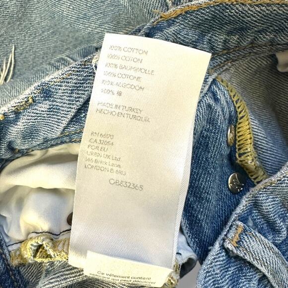 Free People We The Free Maggie Light Stone Straight Distressed Frayed Jeans - Picture 9 of 9